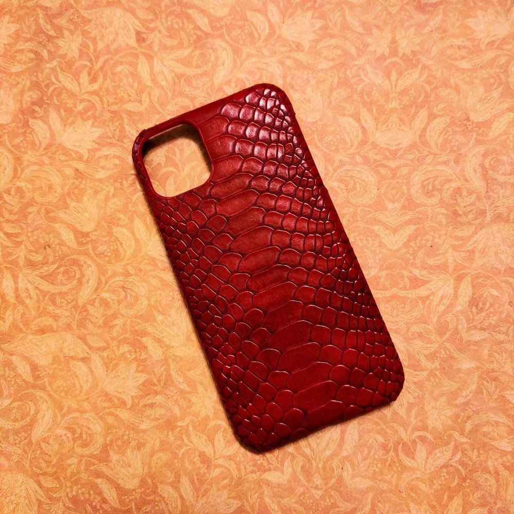 New Leather iphone 11 Pro MAX Case-Snakesk…